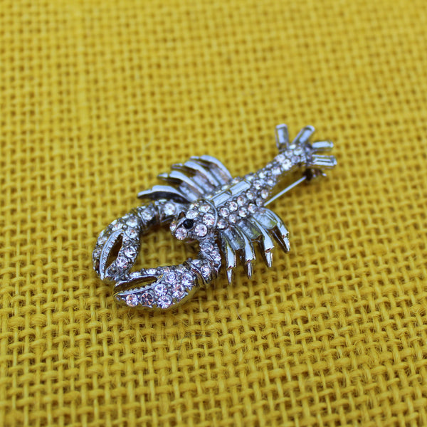 Silver Lobster Brooch