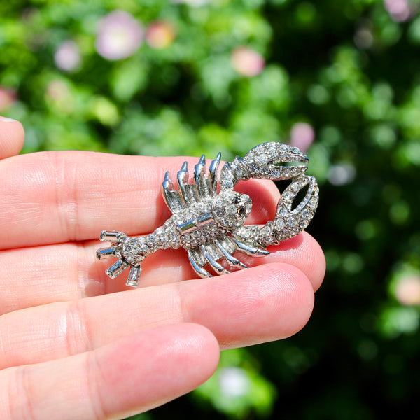 Silver Lobster Brooch