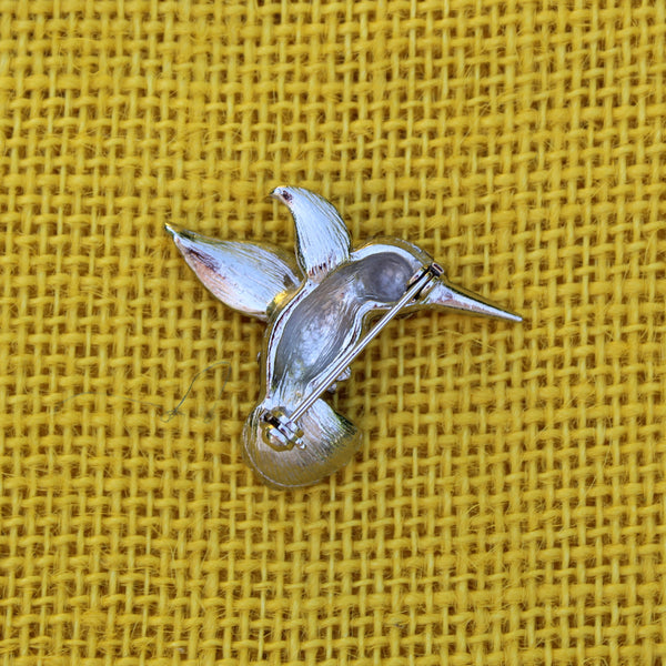 Silver Hummingbird Brooch