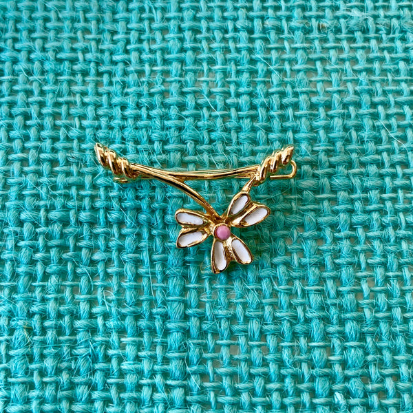 Tiny Enamel Flower Pin