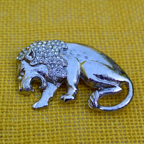 Rhinestone Roaring Lion