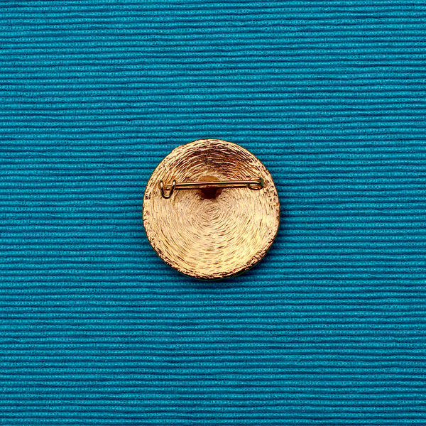 Black Nautical Button Brooch