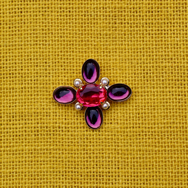 80s Deco Purple Pink Pearl