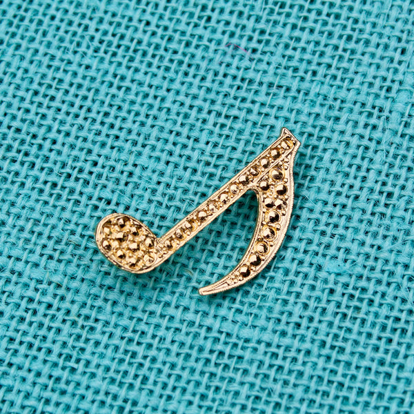 Gold Music Note Brooch