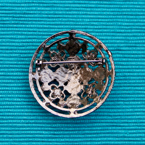 Purple Silver Rope Brooch