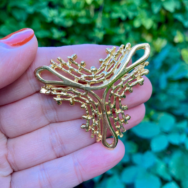 Gold Fidget Spinner Brooch