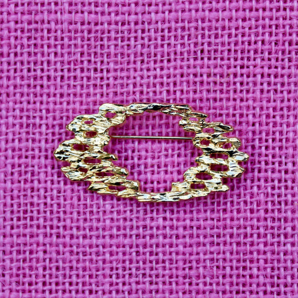 Gold Echo Brooch