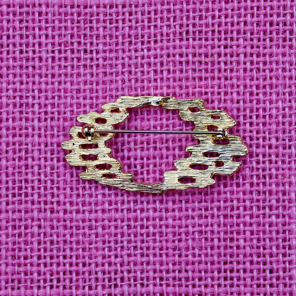 Gold Echo Brooch