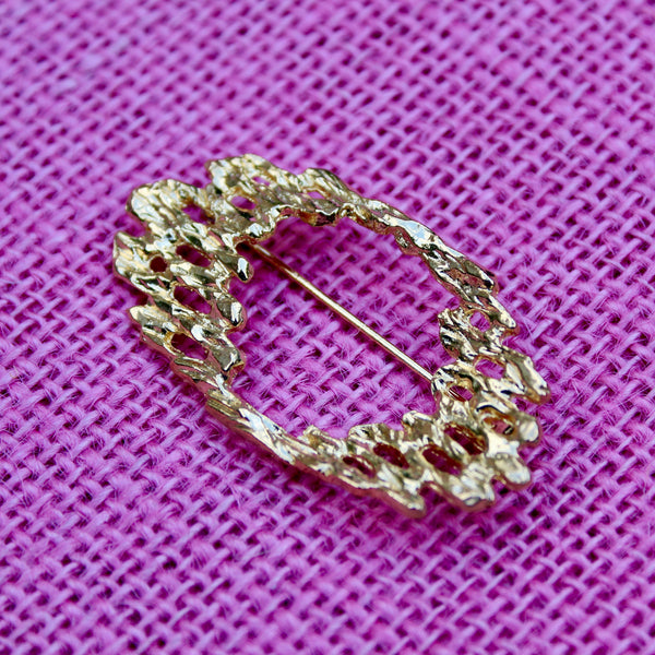 Gold Echo Brooch