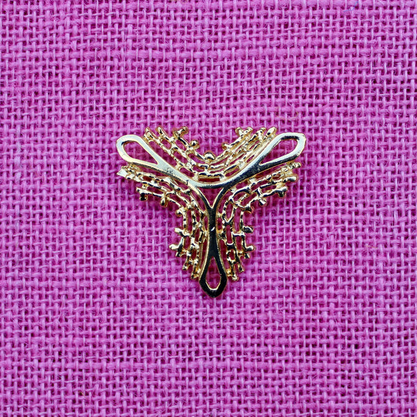 Gold Fidget Spinner Brooch