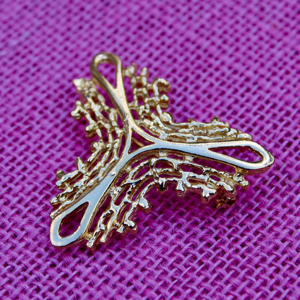 Gold Fidget Spinner Brooch