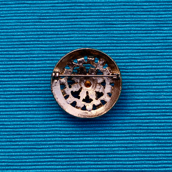 Single Purple Disc Brooch