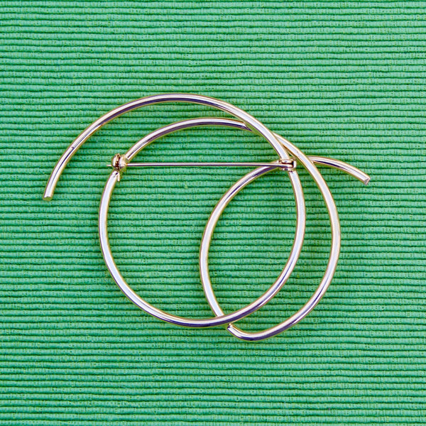 70s Abstract Spiral Brooch