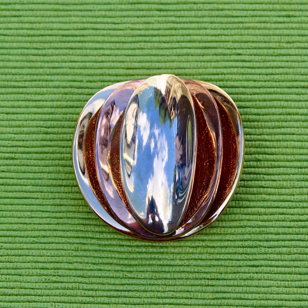 Orena Paris Sphere Brooch in Gold and Copper