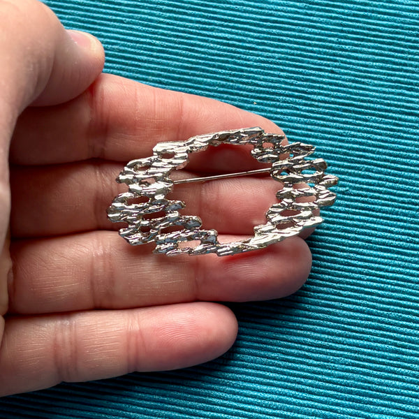 Silver Echo Brooch