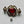 Load image into Gallery viewer, Red Regency Faceted Brooch with Pearl Drop
