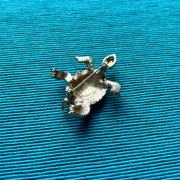 Silver Turtle Brooch