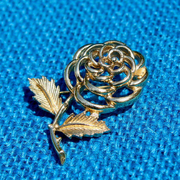 1960s Sarah Coventry Deconstructed Rose Brooch