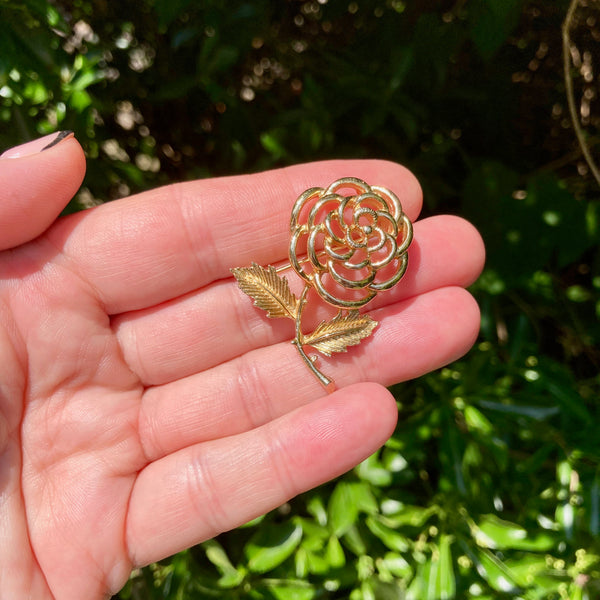 1960s Sarah Coventry Deconstructed Rose Brooch