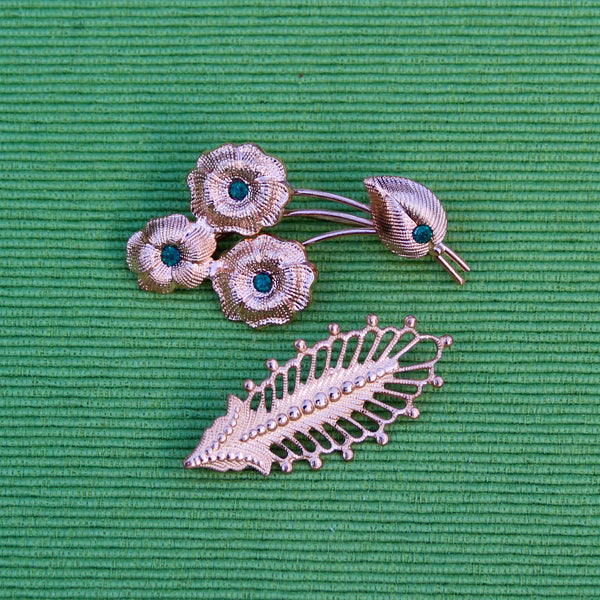 Rose Gold Art Deco Revival Brooches