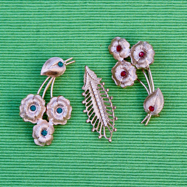 Rose Gold Art Deco Revival Brooches