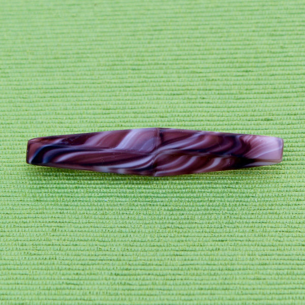 Czech Glass Swirl Pattern Mirrored Brooch