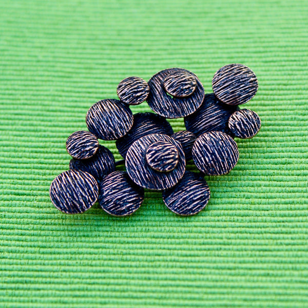 Copper Circles Brooch