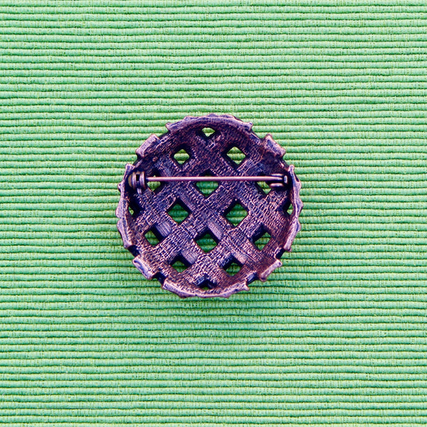 Copper Basket Brooch