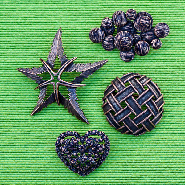 Copper Circles Brooch