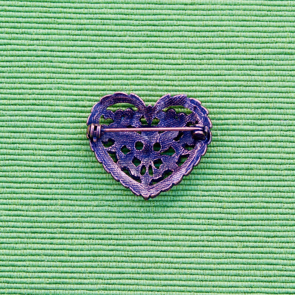 Copper Heart Brooch