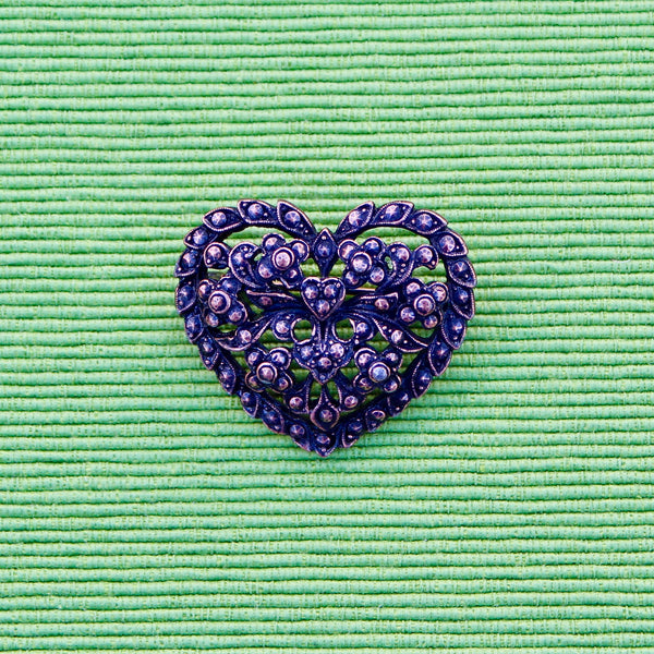 Copper Heart Brooch