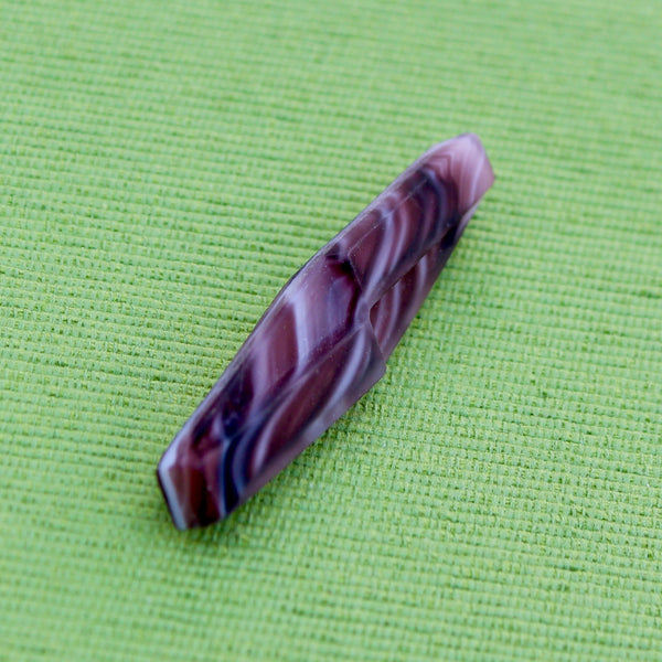 Czech Glass Swirl Pattern Mirrored Brooch