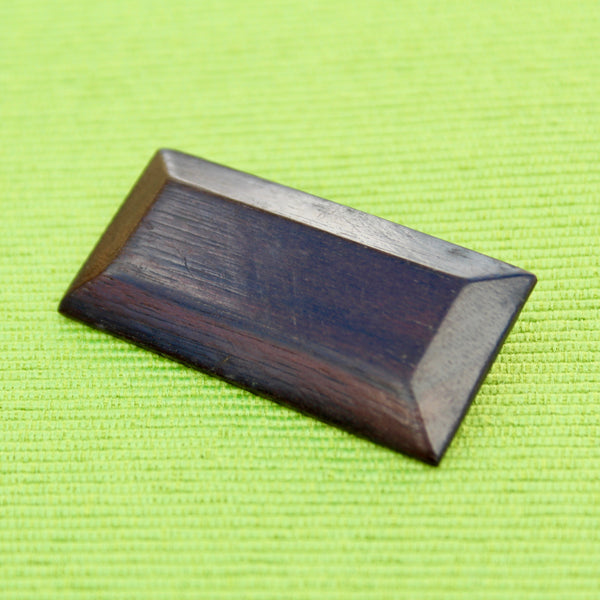 Wooden Rectangle Brooch