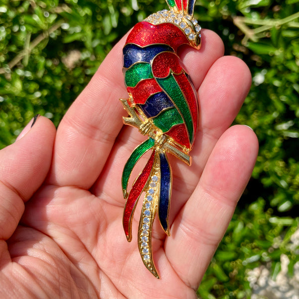 Colourful Cockatoo Brooch