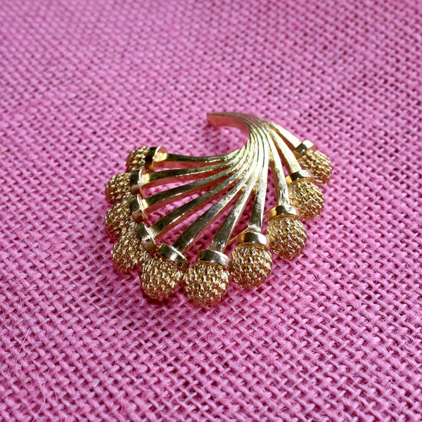 Monet Braided Spray or Fan Brooch