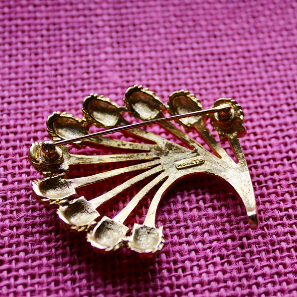 Monet Braided Spray or Fan Brooch