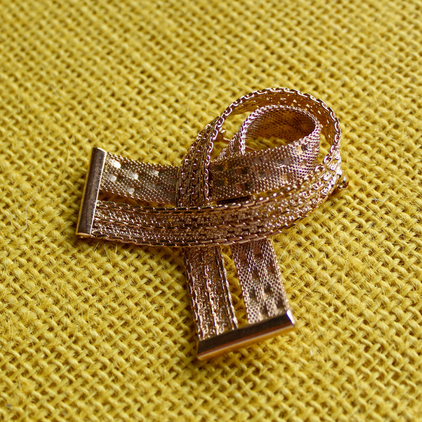 Memorial Ribbon Brooch 1980s