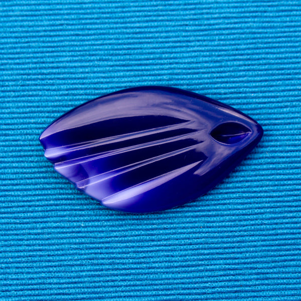 Czech Glass Blue Flipper