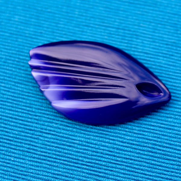 Czech Glass Blue Flipper