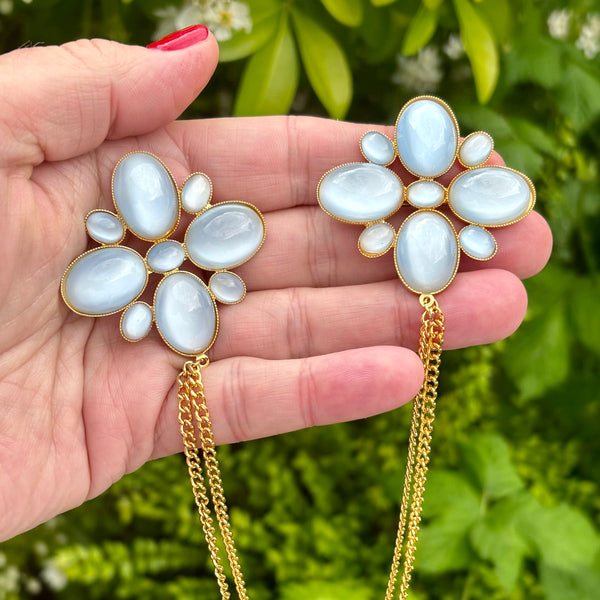 Light Blue Drop Brooch