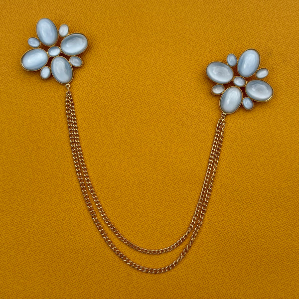 Light Blue Drop Brooch