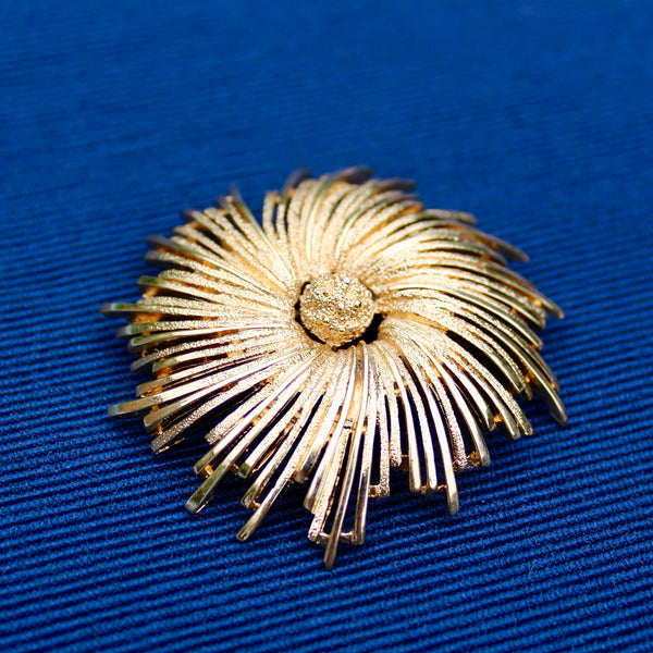 1980s Monet Modernist Flower Brooch