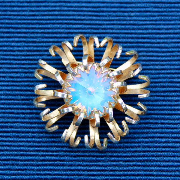 Sarah Coventry Mystic Rivoli Blue Brooch 1969