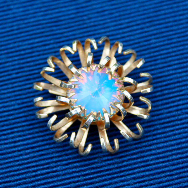 Sarah Coventry Mystic Rivoli Blue Brooch 1969