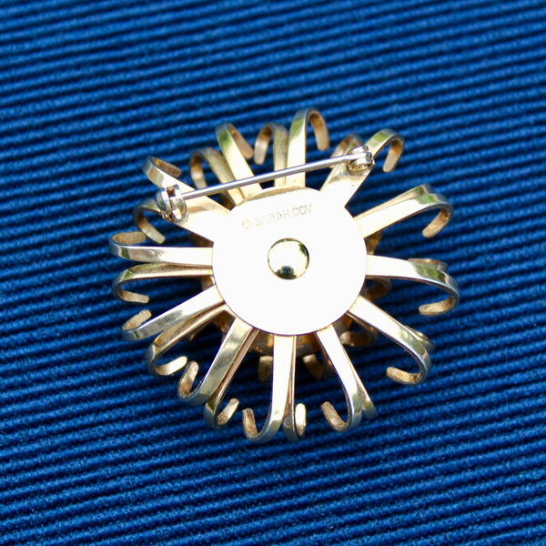 Sarah Coventry Mystic Rivoli Blue Brooch 1969