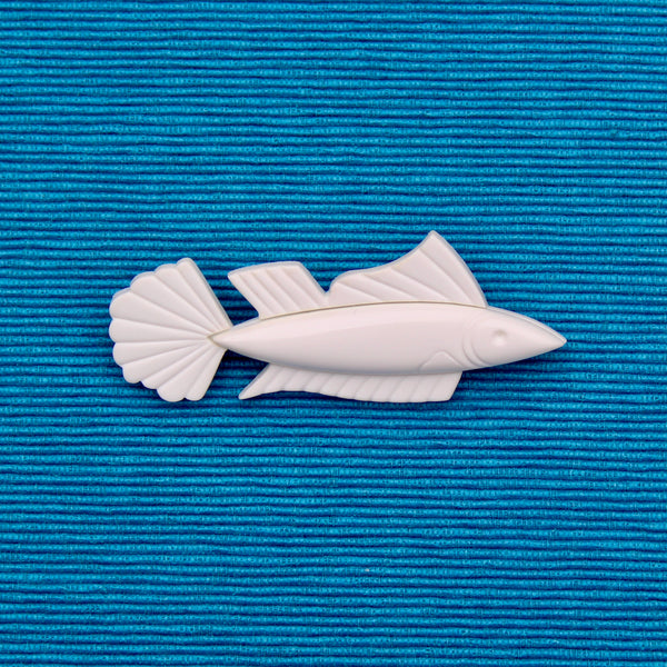 White Fish Brooch