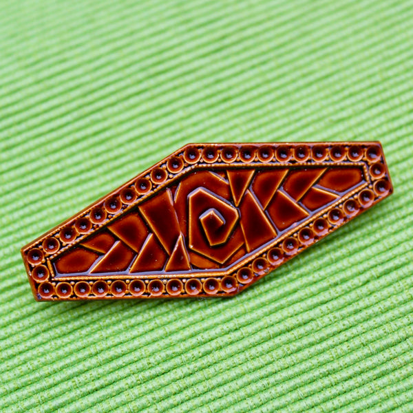 Art Nouveau Style Enamel Brooch