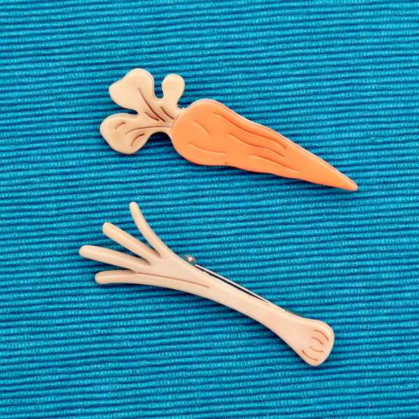 Carrot and Onion Brooches