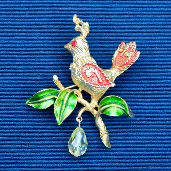 Partridge Brooch with Jewel by MYLU