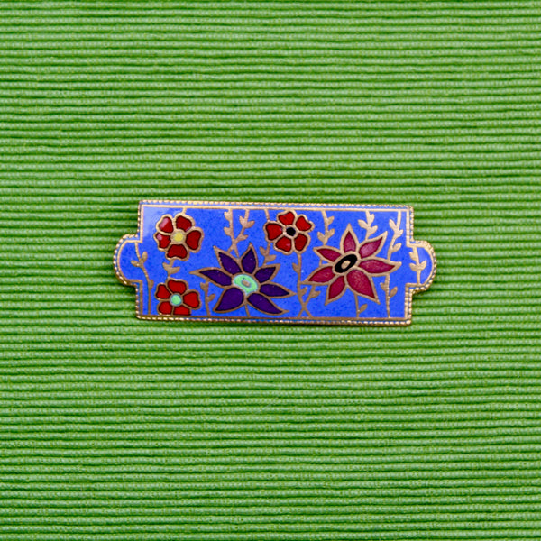 Floral Enamel Brooch